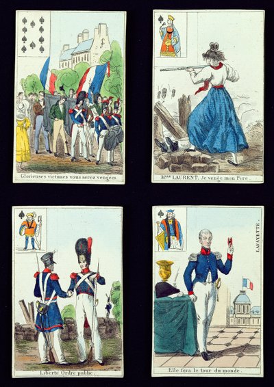 Selection of Playing Cards Relating to the 1830 Revolution, 1831 by French School